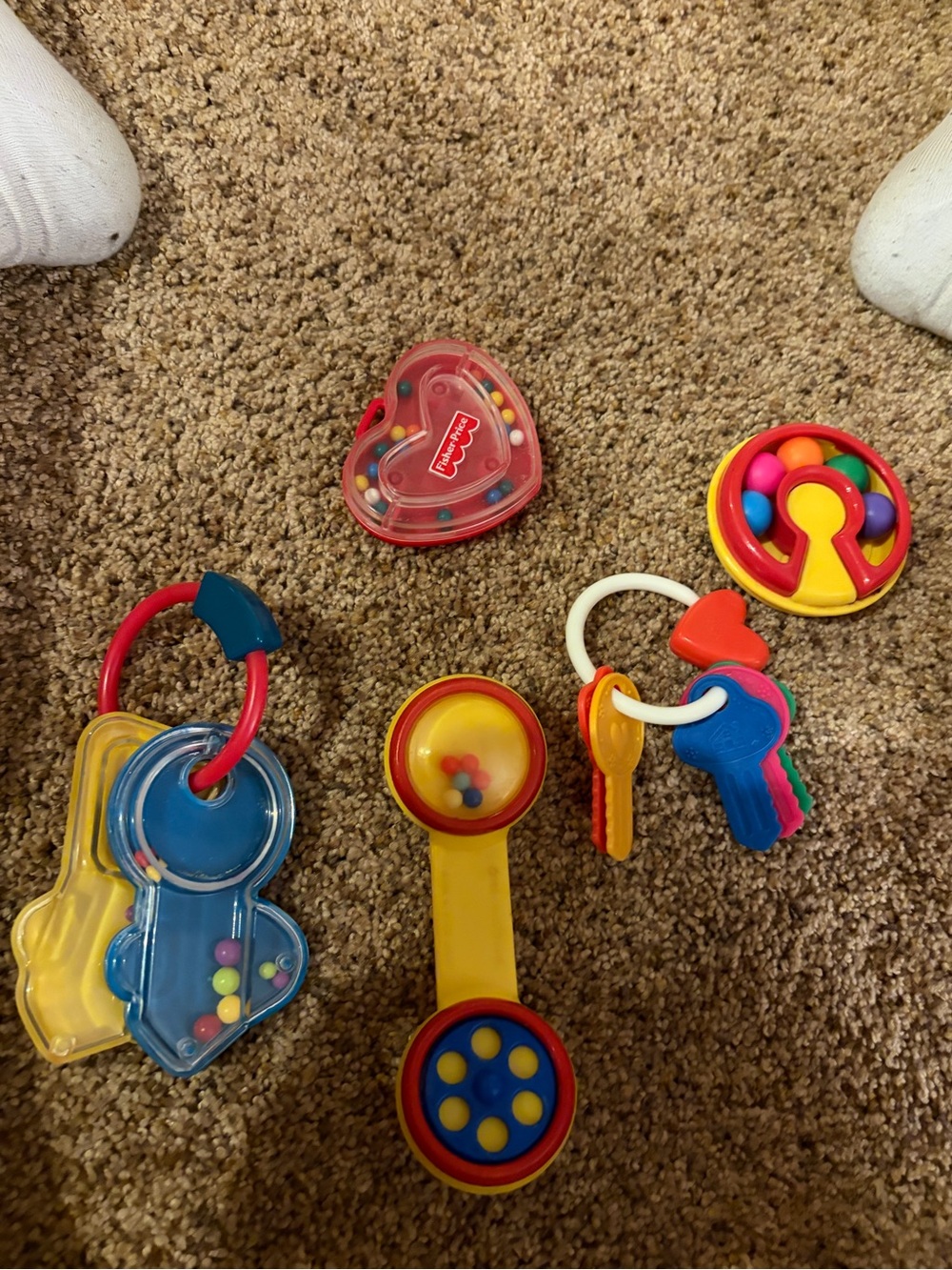 5 baby rattles
